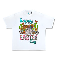 White Happy Easter Day Rodeo Urban Heavy Tee - Neo Western