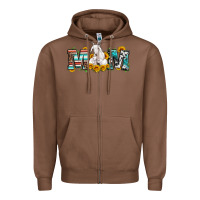 Chestnut goat mom serape leopard cowhide goat family Zipper Hoodie - Artiststas