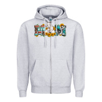 Heather Grey goat mom serape leopard cowhide goat family Zipper Hoodie - Artiststas