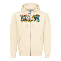 Sandshell goat mom serape leopard cowhide goat family Zipper Hoodie - Artiststas