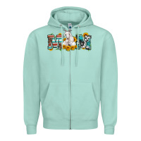 Seafoam goat mom serape leopard cowhide goat family Zipper Hoodie - Artiststas