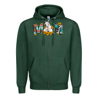 Sports Green goat mom serape leopard cowhide goat family Zipper Hoodie - Artiststas