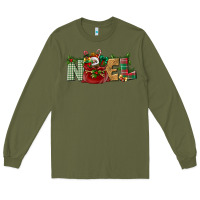 Army Green noel Long Sleeve Tee - BundleAndBundleShop