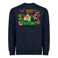 Navy one spooky teacher Heavyweight Sweatshirt - Zillion Design Studio
