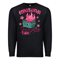 Black emotional dumpster fire Premium Sweatshirt - MaliasSmallBusiness