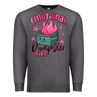 Charcoal Heather emotional dumpster fire Premium Sweatshirt - MaliasSmallBusiness