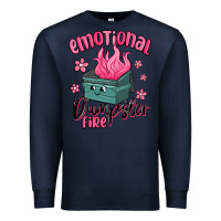 Navy emotional dumpster fire Premium Sweatshirt - MaliasSmallBusiness