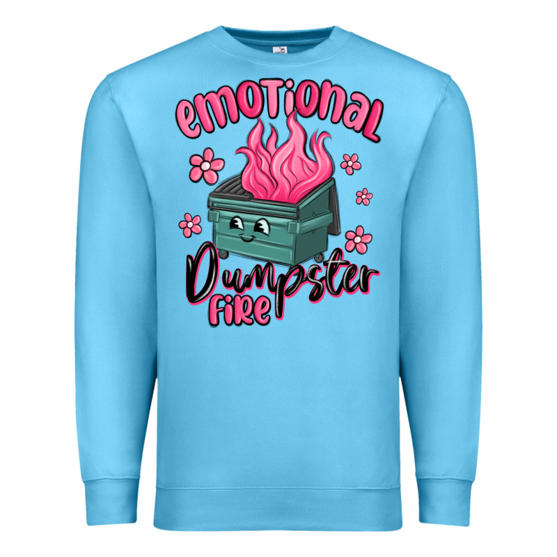 Emotional Dumpster Fire Premium Sweatshirt by MaliasSmallBusiness | Teevron
