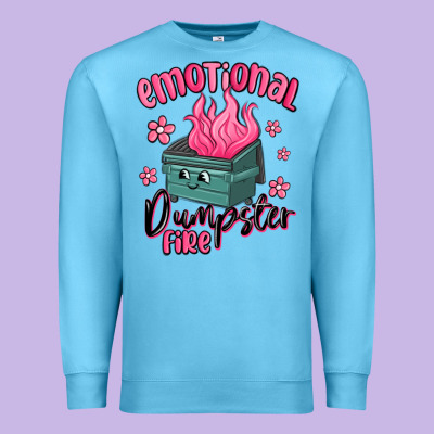 Emotional Dumpster Fire Premium Sweatshirt Designed By Maliassmallbusiness