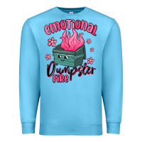 Ocean Blue emotional dumpster fire Premium Sweatshirt - MaliasSmallBusiness