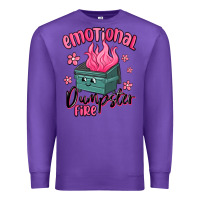 Purple emotional dumpster fire Premium Sweatshirt - MaliasSmallBusiness