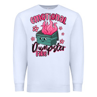 White emotional dumpster fire Premium Sweatshirt - MaliasSmallBusiness