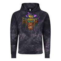 Cloud Black mardi gras mask highland cow Vintage Hoodie - RanaPortraitStore