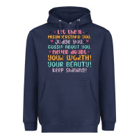 Navy let them Heavyweight Hoodie - MaliasSmallBusiness
