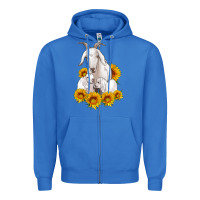 Goat Family With Sunflowers Zipper Hoodie | Teevron