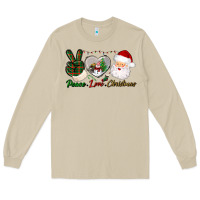 Mushroom peace love christmas Long Sleeve Tee - BundleAndBundleShop