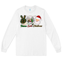 White peace love christmas Long Sleeve Tee - BundleAndBundleShop