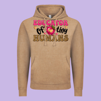 Educator Of Tiny Humans Vintage Hoodie Designed By Texasbilliewilder