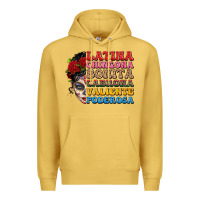 Antique Gold mexican sugar skull latina chingona bonita Premium Hoodie - LillyAllenDesigns
