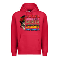 Cardinal mexican sugar skull latina chingona bonita Premium Hoodie - LillyAllenDesigns