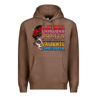 Chestnut mexican sugar skull latina chingona bonita Premium Hoodie - LillyAllenDesigns