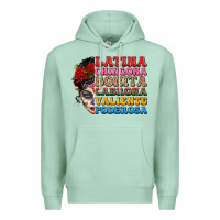 Seafoam mexican sugar skull latina chingona bonita Premium Hoodie - LillyAllenDesigns