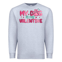 Heather Grey my dog is my valentine Premium Sweatshirt - MaliasSmallBusiness