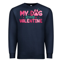 Navy my dog is my valentine Premium Sweatshirt - MaliasSmallBusiness