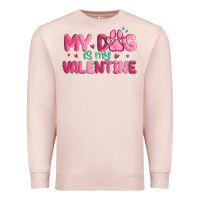 Pale Pink my dog is my valentine Premium Sweatshirt - MaliasSmallBusiness