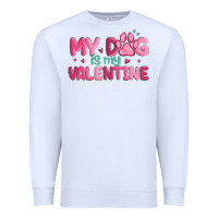 White my dog is my valentine Premium Sweatshirt - MaliasSmallBusiness