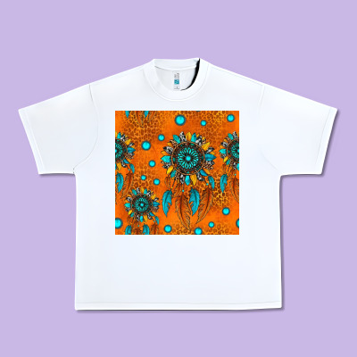 Western Dreamcatchers Seamless Pattern Urban Heavy Tee Designed By Hra Design Shop