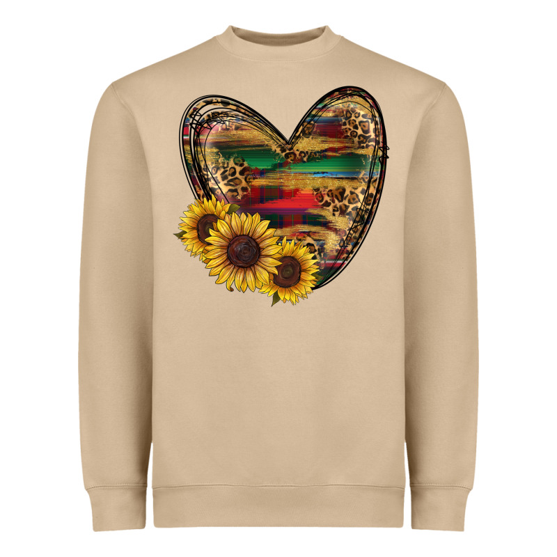 Western Sunflowers Heart Heavyweight Sweatshirt by RanaPortraitStore | Teevron
