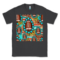 Smoke football leopard turquoise gemstone sunflower seamless pattern Classic Tee - JahusDesignShop
