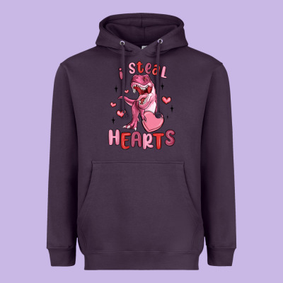 I Steal Hearts Heavyweight Hoodie Designed By Maliassmallbusiness