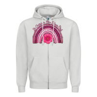 Dove Grey in october we wear pink rainbow Zipper Hoodie - AdoDesignShop