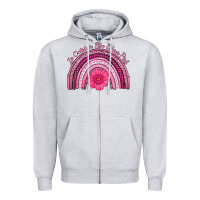 Heather Grey in october we wear pink rainbow Zipper Hoodie - AdoDesignShop