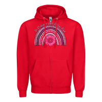 Red in october we wear pink rainbow Zipper Hoodie - AdoDesignShop
