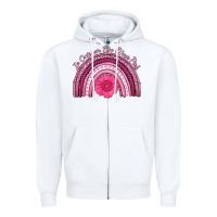 White in october we wear pink rainbow Zipper Hoodie - AdoDesignShop