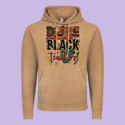 Dope Black Teacher Vintage Hoodie Designed By Texasbilliewilder