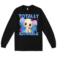 Black totally adorable elephant boy Long Sleeve Tee - AdoDesignShop