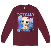 Burgundy totally adorable elephant boy Long Sleeve Tee - AdoDesignShop