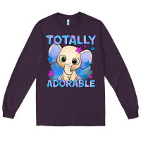 Plum totally adorable elephant boy Long Sleeve Tee - AdoDesignShop