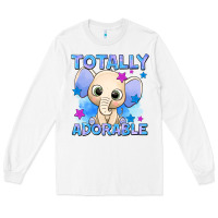 White totally adorable elephant boy Long Sleeve Tee - AdoDesignShop
