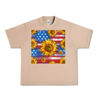 Burro sunflowers american flag seamless pattern Urban Heavy Tee - HRA Design Shop