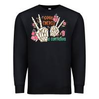 Black good energy is contagious Premium Sweatshirt - MaliasSmallBusiness