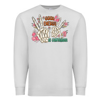 Dove Grey good energy is contagious Premium Sweatshirt - MaliasSmallBusiness