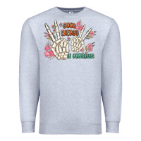 Heather Grey good energy is contagious Premium Sweatshirt - MaliasSmallBusiness