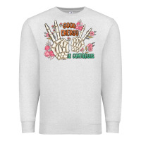 Oatmeal Heather good energy is contagious Premium Sweatshirt - MaliasSmallBusiness