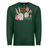 Sports Green good energy is contagious Premium Sweatshirt - MaliasSmallBusiness