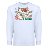 White good energy is contagious Premium Sweatshirt - MaliasSmallBusiness